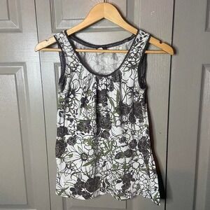 agenda floral cami top floral tank y2k Botanical‎ Print Tank Top Size S